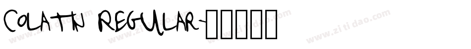 Colatin Regular字体转换